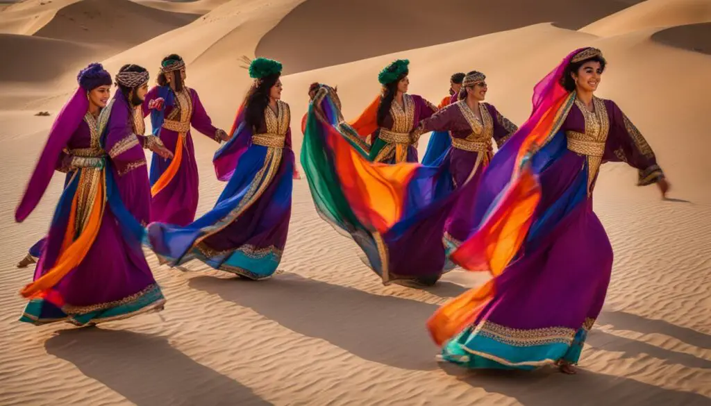 Saudi folk dancers