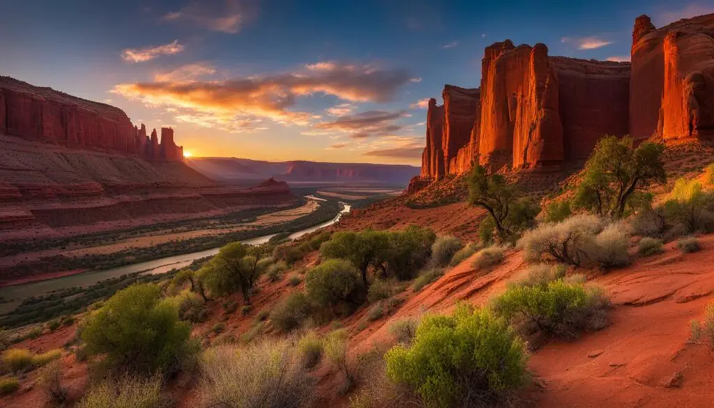 scenic landscapes in Moab