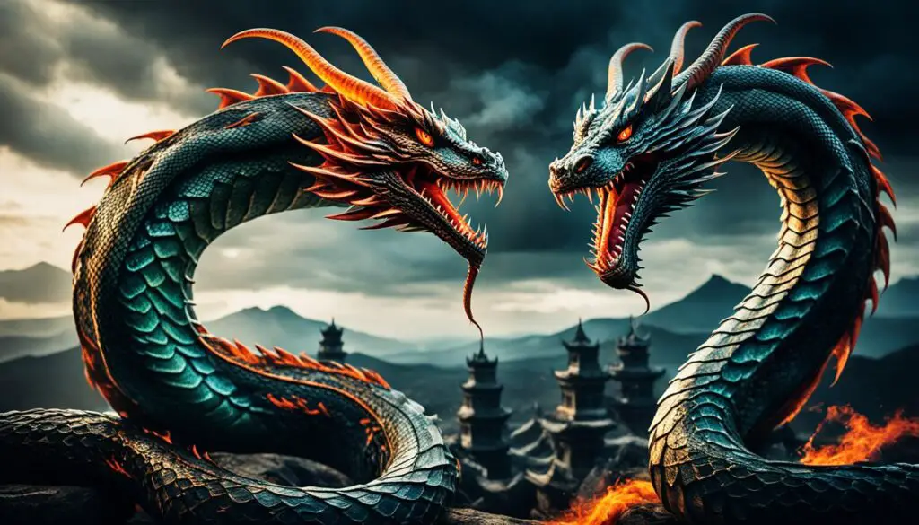 Serpent and dragon
