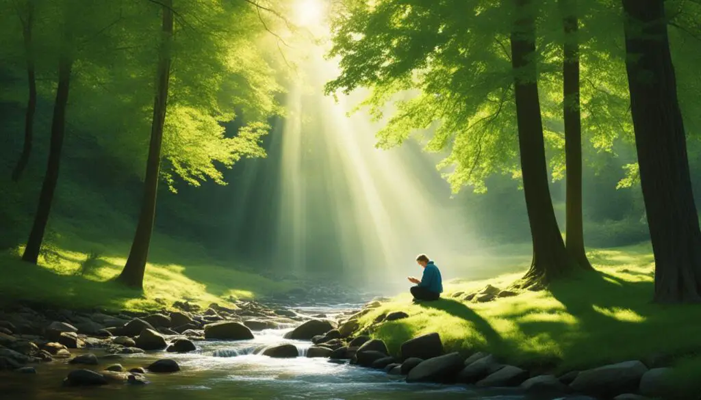 Jesus Praying in Nature