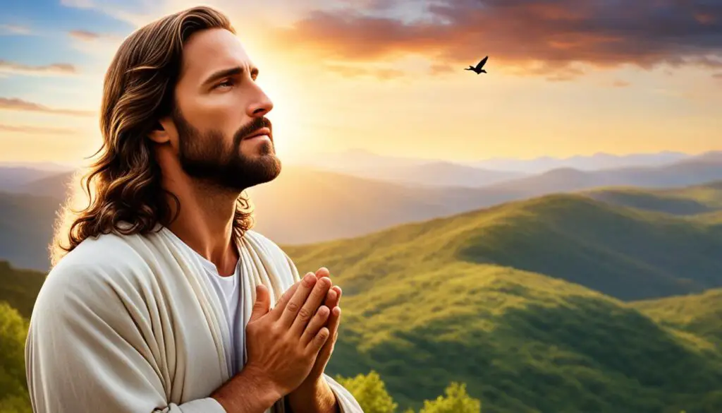 Jesus Praying on a Mountainside